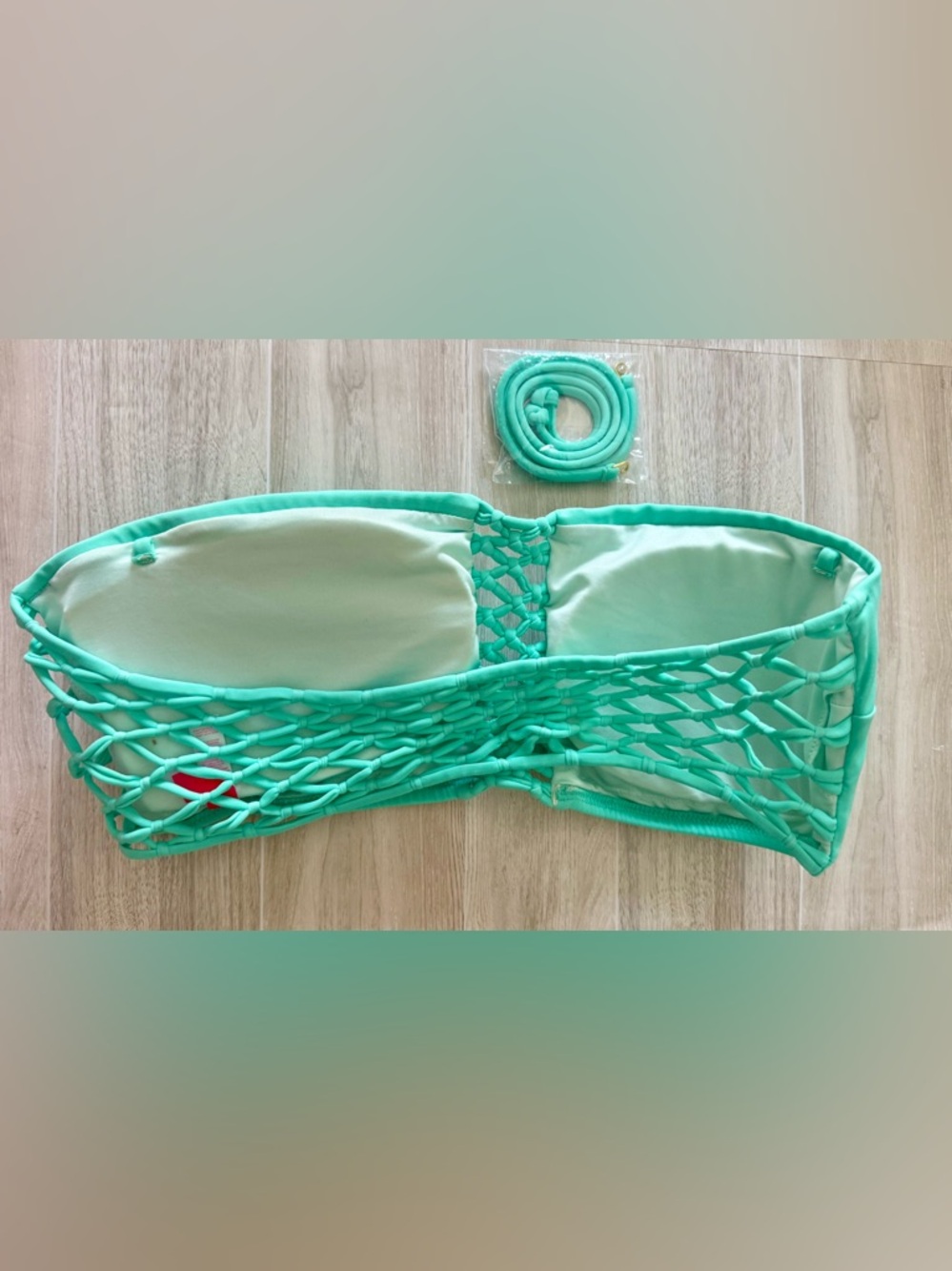 Victoria's Secret Mint Green Bandeau Lace-Up Bikini + FREE addition top! - Picture 8 of 16